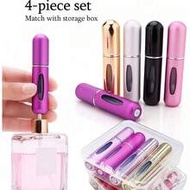 4-Piece Boxed Perfume Distribution Bottle, Bottom Direct Filling Perfume Bottle, Reusable Fine Water