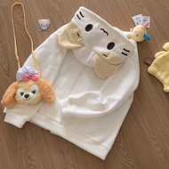 Áo Nỉ Hello Kitty Dễ Thương Áo Khoác Cardigan Nỉ Rộng Rãi Có Khóa Kéo Áo Khoác Ngoài Mùa Thu Đông Ch