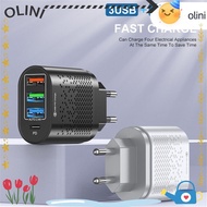 OLINI Charger Adapter Type C Fast Portable 3 USB Charger for   Huawei