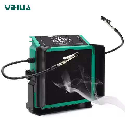 YIHUA 948DQ-I 200W Soldering Fume Extractor Filter Smoke with 2 Helping Hands
