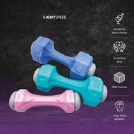 LIGHTSPEED Dumbell 5Kg, 3Kg, Dan 1,5Kg / Barbel Mini / Barbel Wanita /  Vinyl Cewek / Yoga