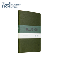 Nusign สมุดมีเส้น A5 สมุดบันทึกปกแข็ง สมุดปกแข็ง ไดอารี่ มีริบบิ้นคั่นหน้า กระดาษถนอมสายตา ปกหนังหนา อุปกรณ์สำนักงาน Notebook