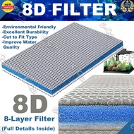 JTC Aquarium 8D Filter Pad (acc)(flt) Reusable Aquarium Filter Media Filter Sponge