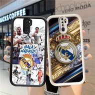 GK-76 Real Madrid logo Black and white silicone Casing for OPPO Reno 8T 2Z A9 A5 F11 2F 2020 Pro 5G