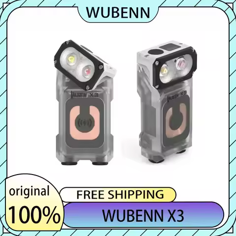 WUBEN X3 Lightok 700 Lumen Wireless Charging Swivel Head EDC Flashlight Red White Light Charging Box