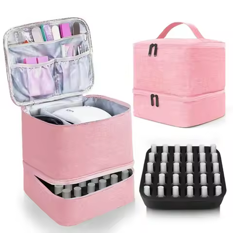 Nail Polish Storage Bag Essential Oil Bag Portable Cosmetic Nail Care Kit Nail Care Tool Storage Box