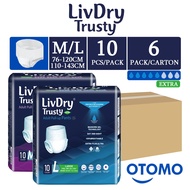 (Carton Deal) LivDry Trusty Pants Extra Adult Diapers - Size M / L
