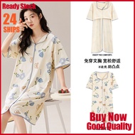 Short Sleeve Padded Loose Summer Women's Nightdress Pajamas Women's Homewear Wearable Cartoon Casual