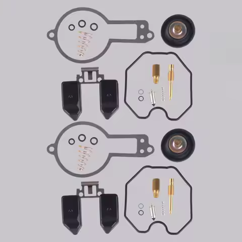2 Sets Carburetor Repair Rebuild Kit with Air Cut-off Valve Float Fit for Honda XR500 XR500R Pro Lin