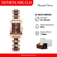 Jam Tangan Wanita Alexandre Christie AC 2B50 Original Strap Keramik - Rosegold Leopard