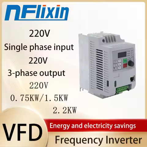 New VFD 220V 7.5KW 10HP 1Phase Input 3Phase Output Frequency Converter/AC Motor Driver/VSD/50Hz Inve