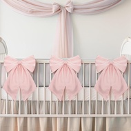 3 Pek Riben Merah Jambu Besar untuk Hiasan 11 x 23 Inci Hiasan Riben Merah Jambu Besar Latar Belakan