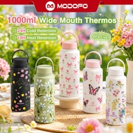 MODOFO 1000ML Insulated Tumbler Tahan Sejuk Thermos Bottle botol air tahan sejuk Aesthetic Tumbler W