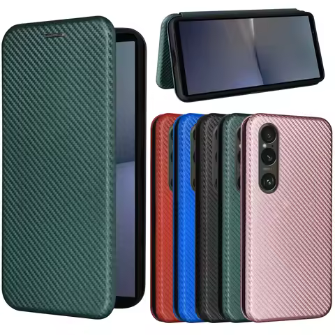 Magnetic Book Carbon Fiber Flip Leather Wallet Case Cover For Sony Xperia 10 1 VI 10 5 1 V IV Ace II