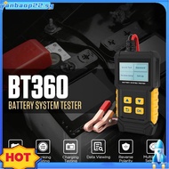 BT360 12V Car Battery Tester Analyzer Digital Auto Diagnostic Batteries 20-2000 Cranking Test Chargi