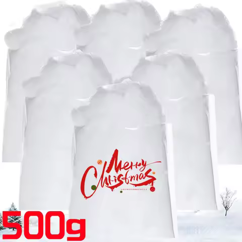 Christmas Fake Snow Artificial Snow Cotton Fluffy Lightweight Indoor Christmas Tree Snow Decoration 