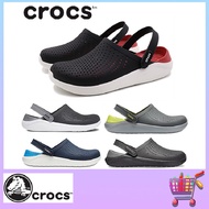 ส่งจากกรุงเทพ Crocs LiteRide Clog แท้ หิ้วนอก ถูกกว่าshop Crocs Literide Clog Unisex Basic Crocs shoes ดำแดง-Black&amp;Red M4