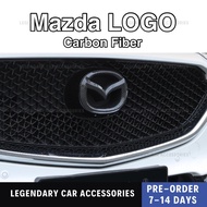 Mazda CX3 CX5 CX8 CX30 Mazda 2 Mazda 3 Mazda 6 Carbon Fiber MAZDA Logo Front Rear Mazda Logo Garnish