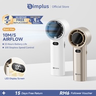 Simplus Handheld Mini Fan | 10m/s High Speed | 100 Stepless Speeds | 5000mAh 15h Battery Life | Type