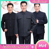Elderly Chinese Mountain Clothes Men Spring Autumn Thin Style Chinese Mountain Clothes Middle-aged E