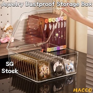 【SG】Transparent Acrylic Storage Box Jewelry Display Box Home Desktop Arrange Storage Dustproof Box