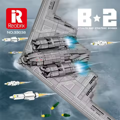 New 33038 2063pcs Military B2 Stealth Bomber Building Blocks Bricks Assembling Model Children's Toys
