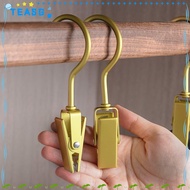 TEASG 1pcs Storage Clip, Aluminum Alloy With Hook Multifunctional Hook Clip, Quality Metal Non-slip Seamless Clothes Pegs Skirt