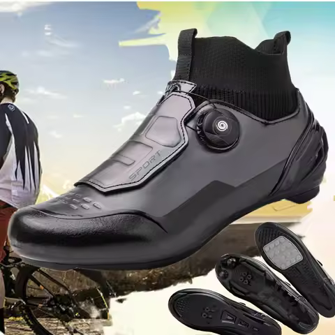 New Men's High Top Road Cycling Shoes Mountain Cycling Shoes Unlocking Cycling Shoes Couple Cycling 