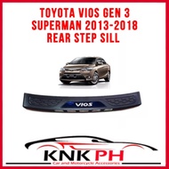 Toyota Vios Gen 3 Superman 2013-2018 Rear Stepsill Rear Bumper Guard Step Sill for Vios Gen3 Rear St