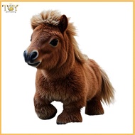 deveodo Kids Electronic Plush Pony Toy Walking Interactive Horse Plushie Toy Toddlers Boys Girls Edu