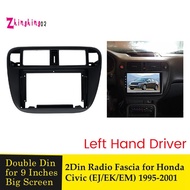 Video MP5 Player Panel Frame Radio Fascia Dash Mount for Honda Civic(EJ/EK/EM) 1995-2001 Kit LHD
