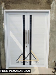 Pintu Utama Aluminium 2 Daun Minimalis