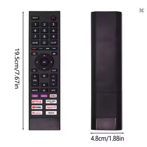 Replacement ERF3A80 New Infrared Remote Control For Hisense 4k UHD TV With Shortcut Buttons - No Set