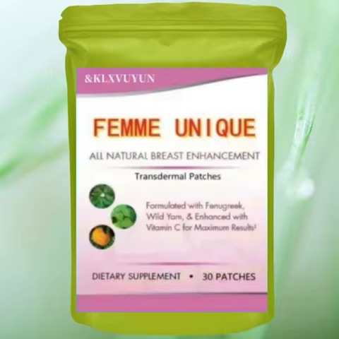 3 MONTH SUPPLY: Clinical Strength Breast Augmentation Supplement, Transdermal Patches Produced in th
