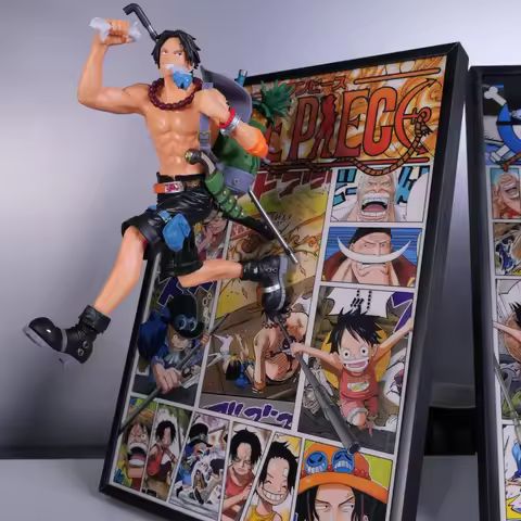 ASL Three Brothers Run Out of Comics One Piece Luffy Handmade 3D Hanging Picture Ornament Decoration