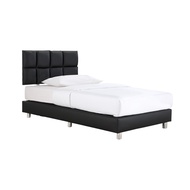 INDEX LIVING MALL เตียงนอน PVC รุ่นกริซ ขนาด 3.5 ฟุต - สีดำ