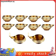 Alloy Metal for Diwali Decoration Oil Lamp 10 Pcs Kuber Diya for Diwali Diya Vilakku for Puja Pooja 