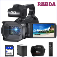 RHBDA KOMERY Full 4k professional Video Camera 64MP WiFi Camcorder Digital Camera Streaming Camera Auto Focus Camcorders 4.0"Touch SNRTG