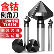 Cobalt-Containing Straight Shank 90 Degree Single-Blade Three-Blade Chamfering Knife Stainless Steel