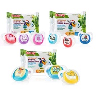 Nuby Comfort Orthodontic Pacifier, 0-6 Months (3 Pacifier + FREE Pacifier Wipes)