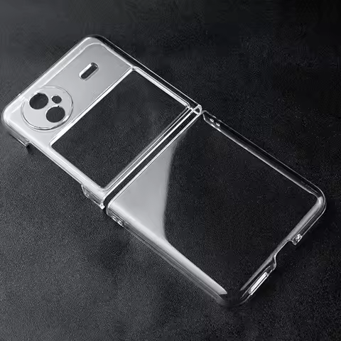 Clear Case for vivo X Flip XFlip Luxury Hard PC Frame Bare Feeling Transparent Folding Phone Cover v