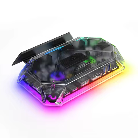 JSAUX RGB Docking Station for MSI Claw, 12-in-1 Dock with 4K@120Hz HDMI &USB C 3.2 USB A 3.2/2.0, SD