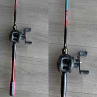 SHIMANO Casting Set Joran Pancing Set 1.6M-2.1M Rod Casting Mesin Casting Reel Fishing Combo Set 100