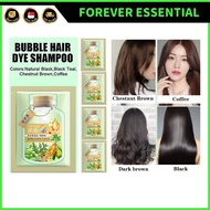 (FOREVER ESSENTIAL) Plant Extract Bubble Hair Dye Shampoo DIY Colouring Cover White Grey Hairs Coffe