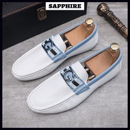 Musim Panas Kasut Lelaki Baharu Kasual Bergaya Kasual Loafers Serbaguna Slip-On Kulit Lembut Loafers