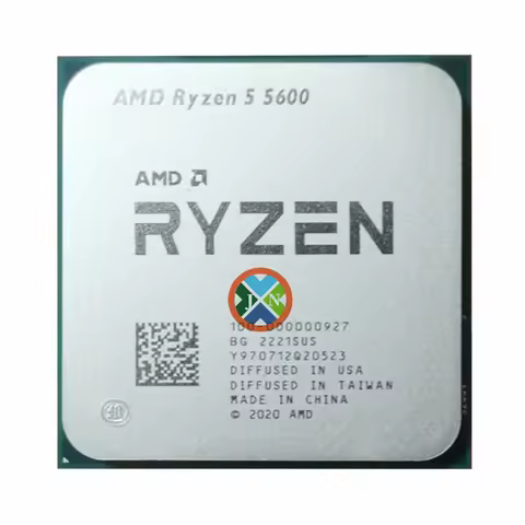 AMD R5 5600 Ryzen 5 5600 R5 5600 3.5 GHz 6-Core 12-Thread CPU Processor 7NM L3=32M 100-000000927 Soc