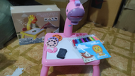 Meja belajar anak proyektor edukasi anak termurah COD meja proyektor meja menggambar gambar meja gam