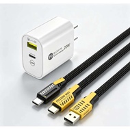PD20W+QC3.0 Fast Charger TYPE-C Dual Port Mobile Charging Head Universal Charging Head