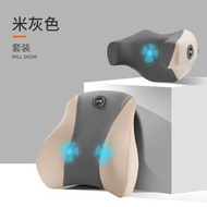 汽車U型按摩頭枕|不歪脖枕車載用品側靠旅行睡眠U型記憶棉護頸枕（平行進口）
