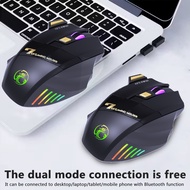Silent Wireless Game Mouse Rechargeable GW-X7 2.4G Single and Dual Modes for Laptop Use